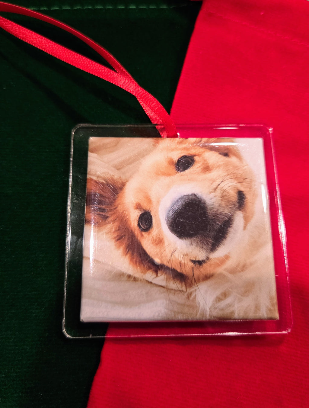 Clear Acrylic Square Ornament