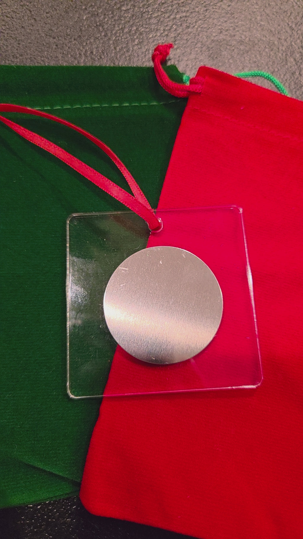 Clear Acrylic Square Ornament