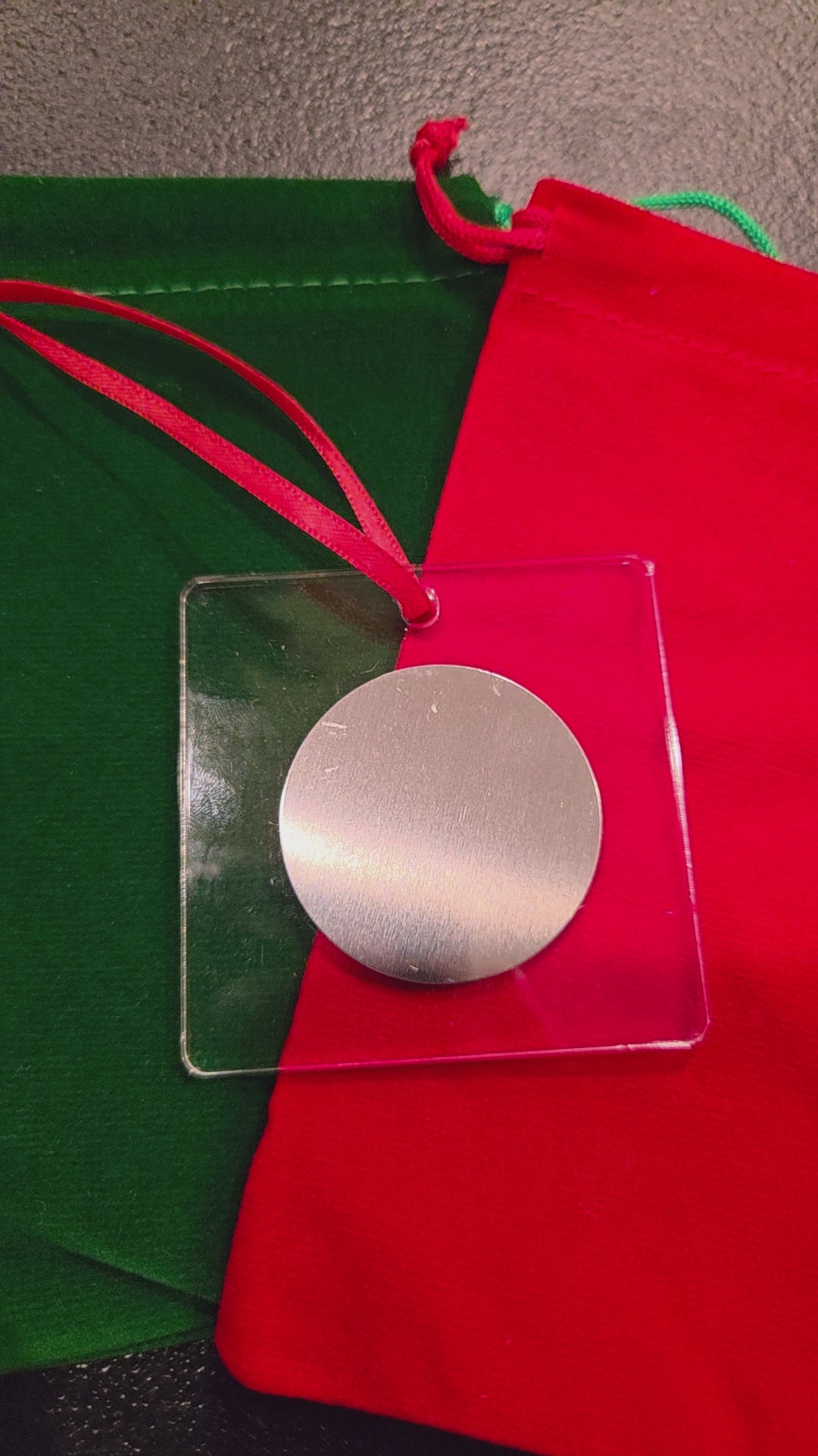 Clear Acrylic Square Ornament